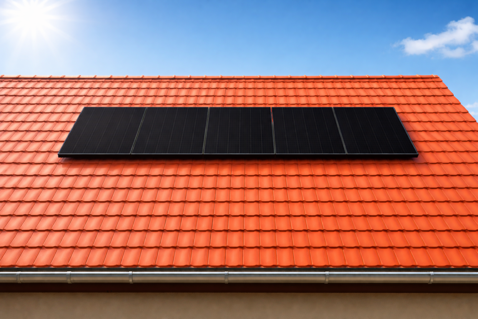 Solární systém na ohřev vody fotovoltaikou TUVFV-FS6x460W, komplet sada na střechu, 6 panelů, 2760 W